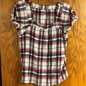 St Johns Bay XL cute square neck shirt flattering
